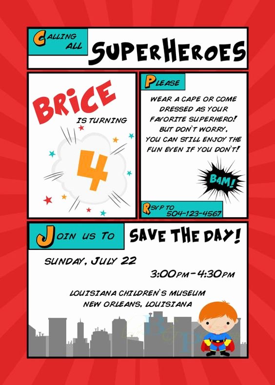 Calling All Superheroes Invitation Lovely Calling All Superheroes Birthday Invitation by