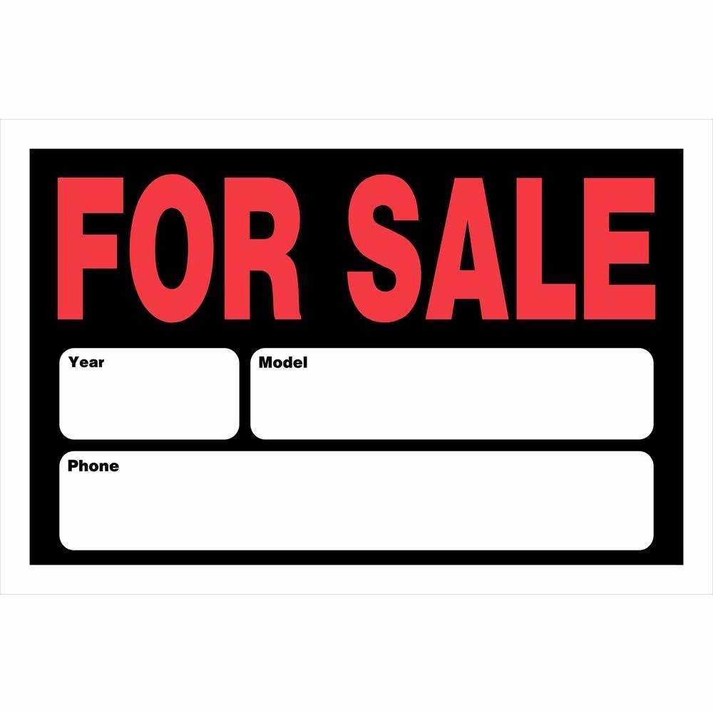 Car for Sale Template Free New 8 In X 12 In Plastic Auto for Sale Sign the Home Depot