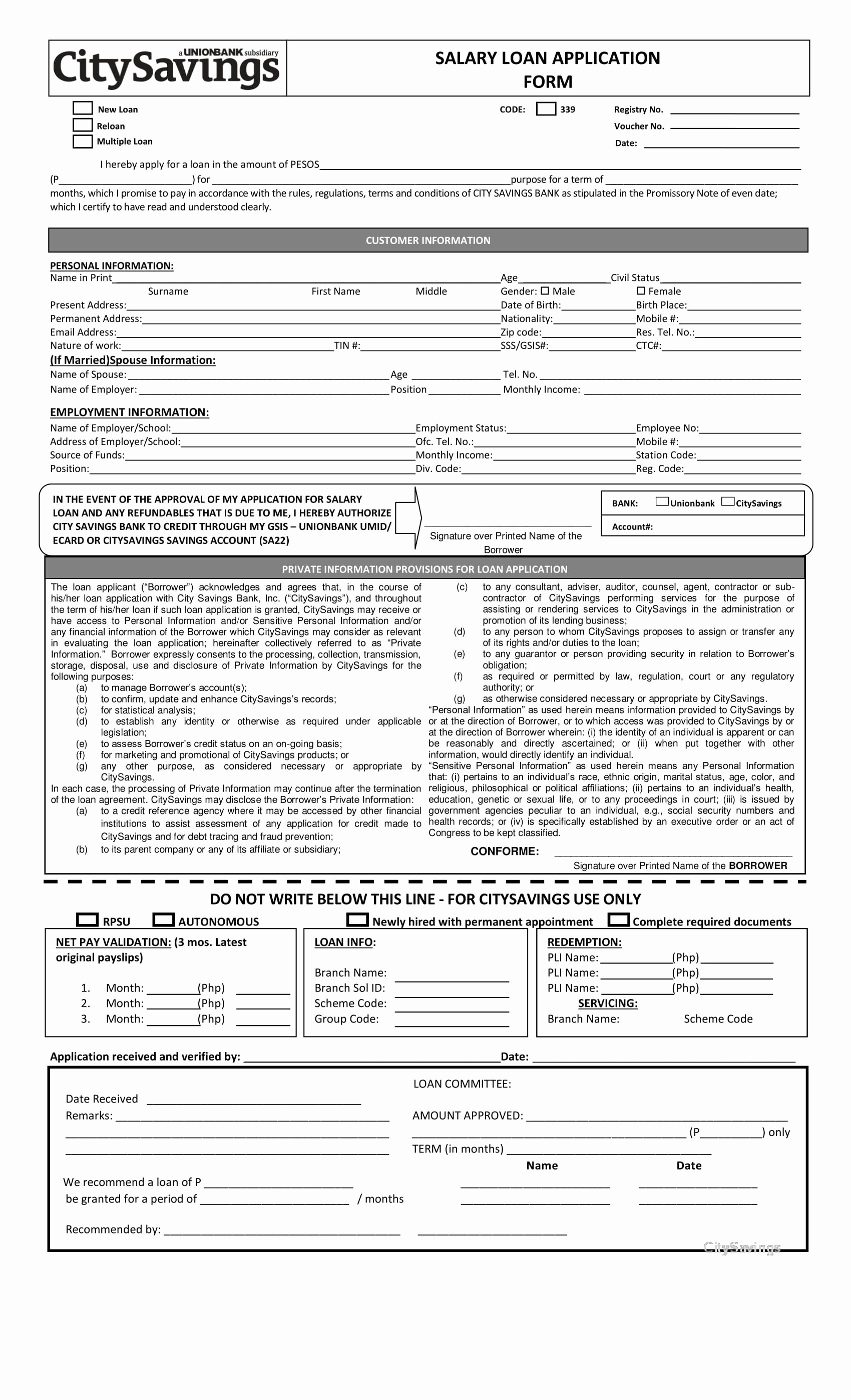 Car Loan Application form Pdf New Free 3 Bank Loan Application form and Checklist form