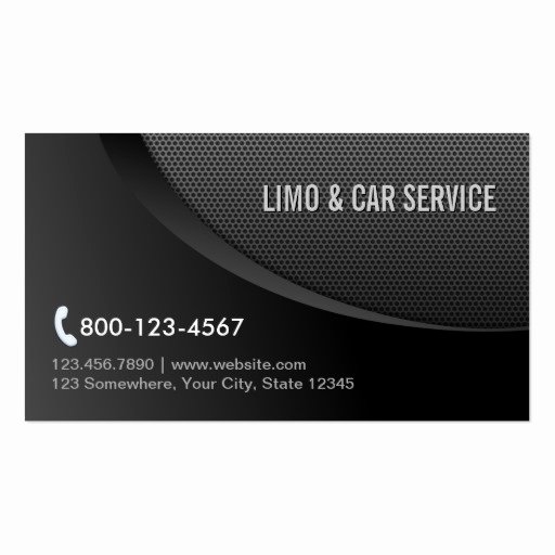 Car Service Business Cards Lovely Modern Black Metal Limo &amp; Car Service Business Card
