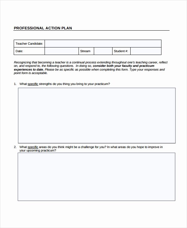 Career Action Plan Template New Career Action Plan Template 15 Free Sample Example