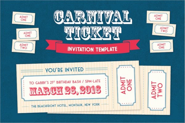 Carnival Invitation Template Free Beautiful 38 Ticket Invitation Templates Psd Eps Ai