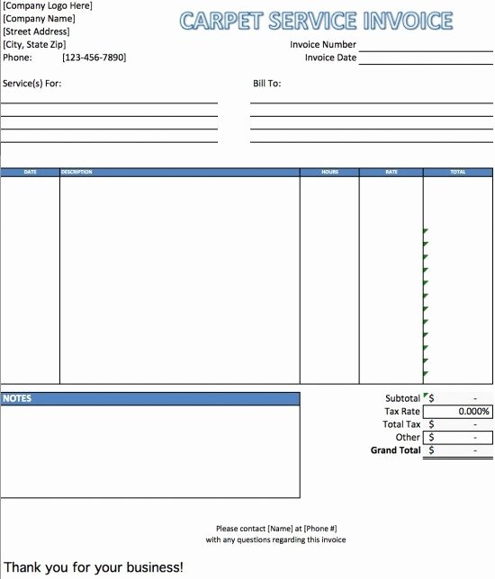 Carpet Cleaning Invoice Template Awesome Free Carpet Cleaning Service Invoice Template