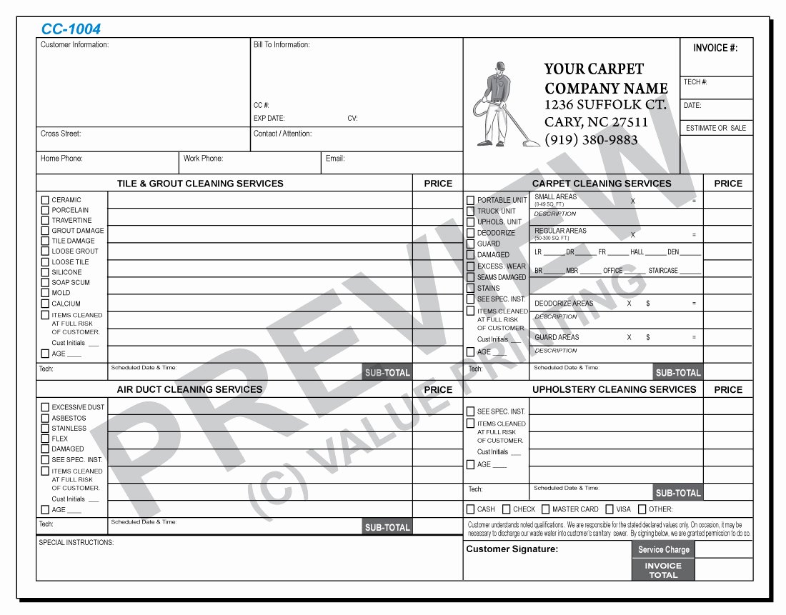 Carpet Cleaning Invoice Template Beautiful Carpet Cleaning Invoice Template