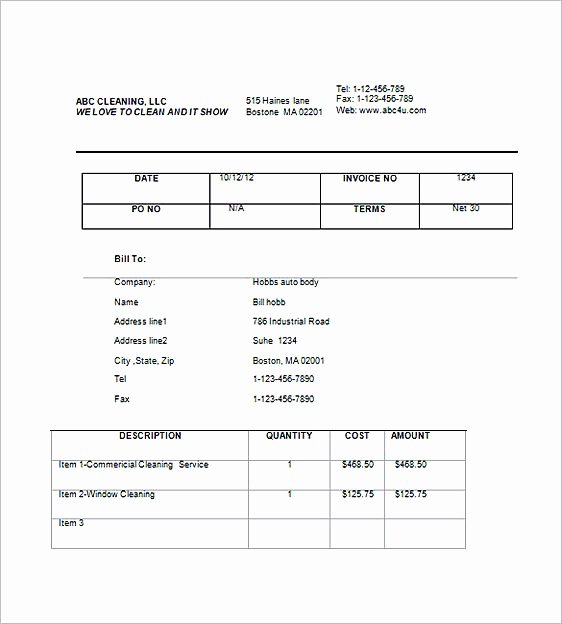 Carpet Cleaning Invoice Template Luxury Plumbing Invoice Template