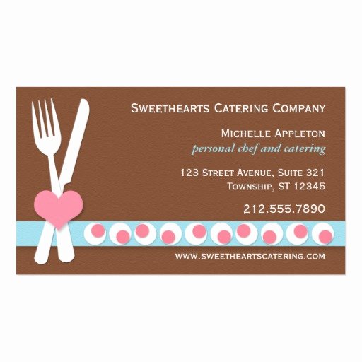 Catering Business Card Ideas Best Of Knife &amp; fork Personal Chef Catering Business Business Card