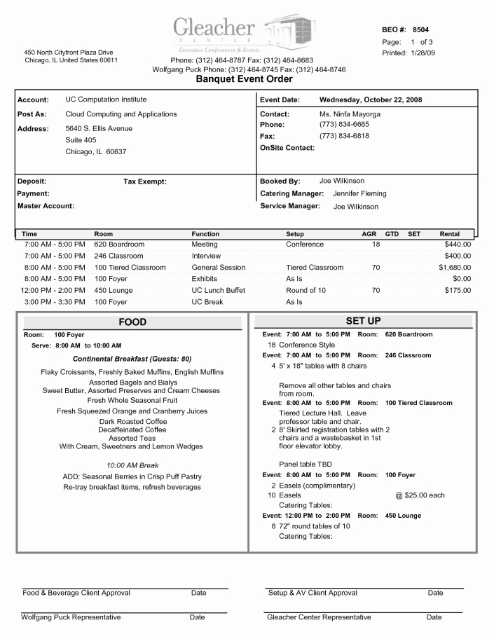 Catering order form Template Fresh 3 Food &amp; Beverage Operations Casino