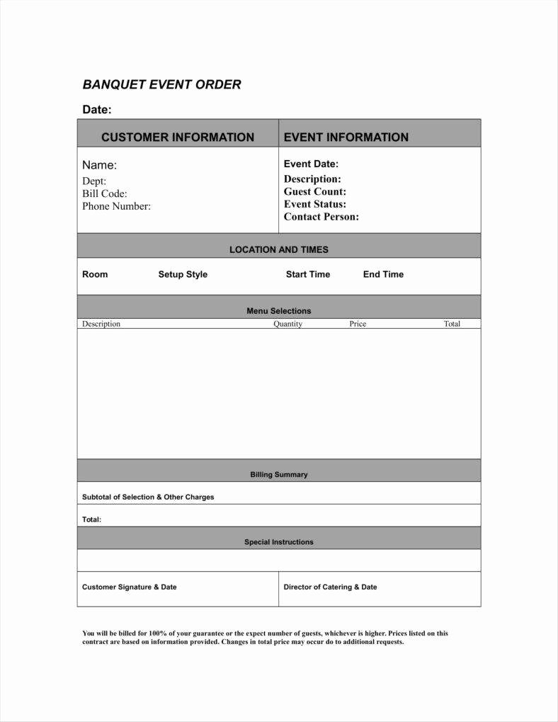 Catering order form Template Word Unique 10 event order form Templates Google Docs Google Sheets