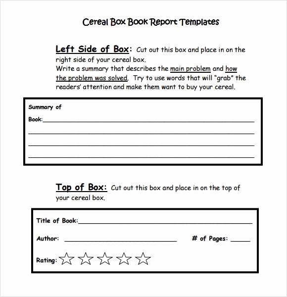 Cereal Box Book Report Template Awesome Cereal Box Book Report Examples Writing Web Fc2