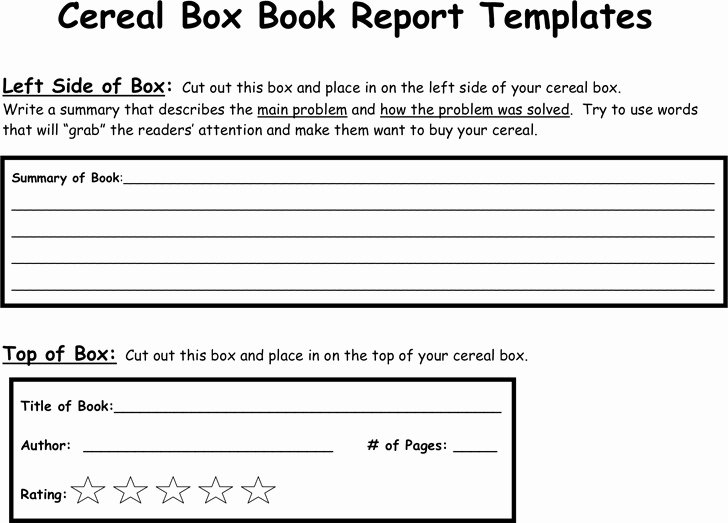 Cereal Box Book Report Template Lovely 3 Cereal Box Book Report Template Free Download
