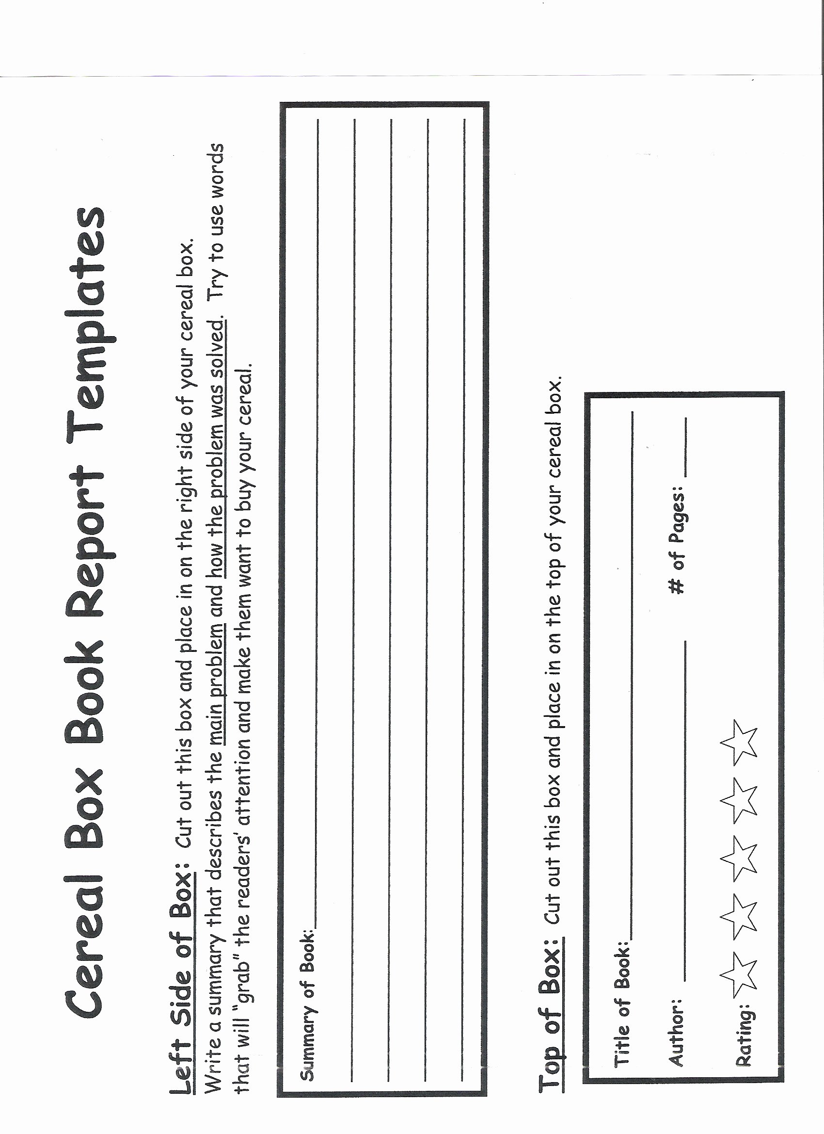 Cereal Box Book Report Template Lovely Blog Archives soft Crafrajhi