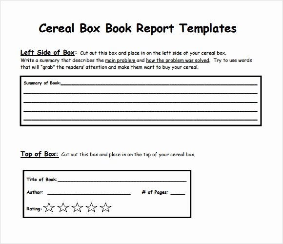 Cereal Box Book Report Template Lovely Cereal Box Book Report Instructions Durdgereport886 Web Fc2
