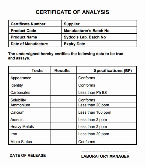 Certificate Of Analysis Template Elegant Free 30 Analysis Templates In Google Docs Ms Word Pages