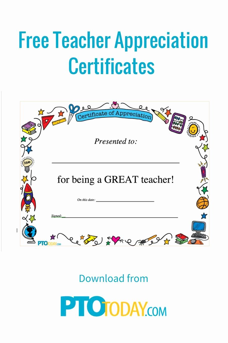 Certificate Of Appreciation for Teachers Best Of 25 Unique Teacher Appreciation Letter Ideas On Pinterest