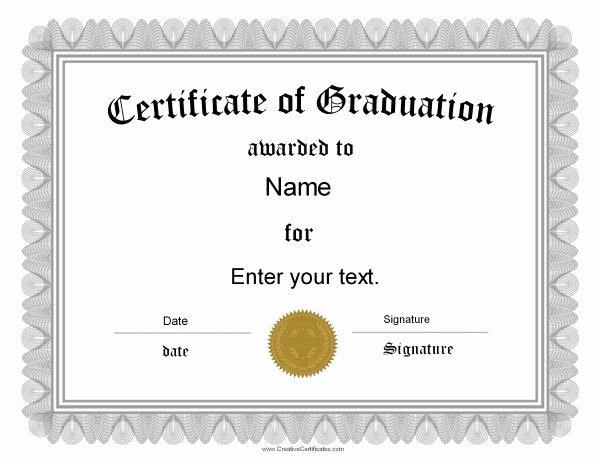 Certificate Of Appreciation Graduation Elegant Free Graduation Certificate Templates