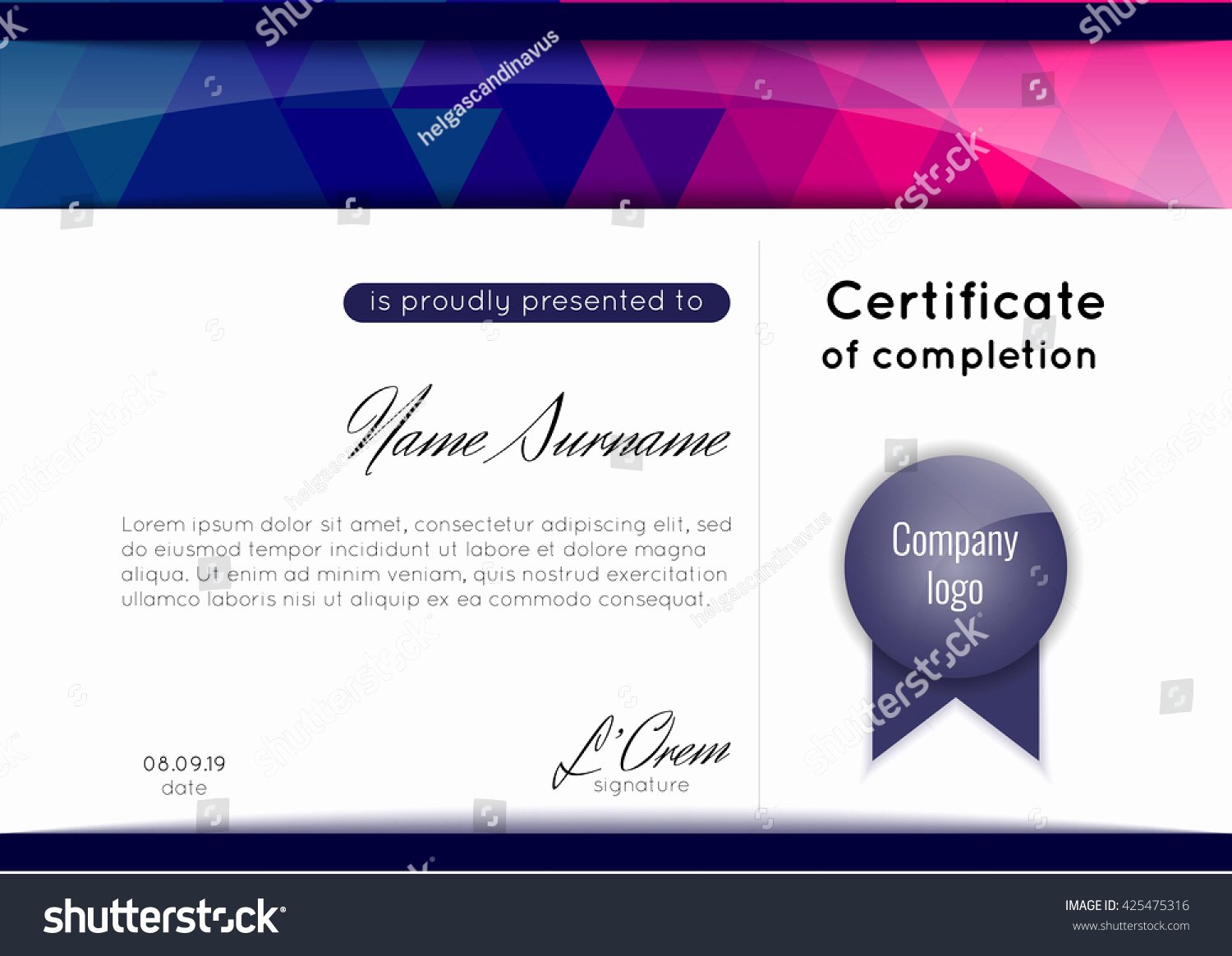 Certificate Of Appreciation Graduation Inspirational Certificate Appreciation Pletion Achievement Graduation Diploma Award Stock