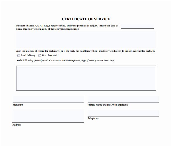 Certificate Of Service Template Elegant Sample Certificate Of Service Template 20 Documents In Pdf Psd Word Ai Indesign