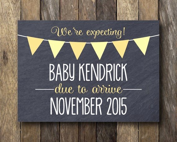 Chalkboard Baby Announcement Template Awesome Printable Pregnancy Announcement Chalkboard Pregnancy Reveal