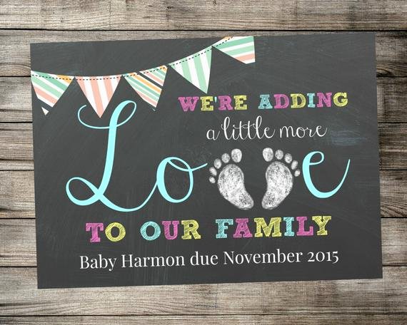 Chalkboard Baby Announcement Template Best Of Printable Pregnancy Announcement Adding Little More Love to