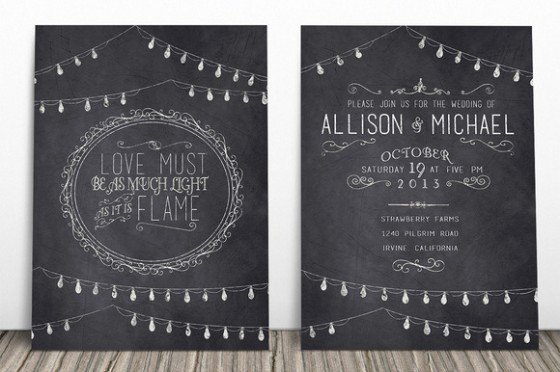 Chalkboard Baby Announcement Template New 23 Creative and Unique Wedding Invitations Creative Market Blog