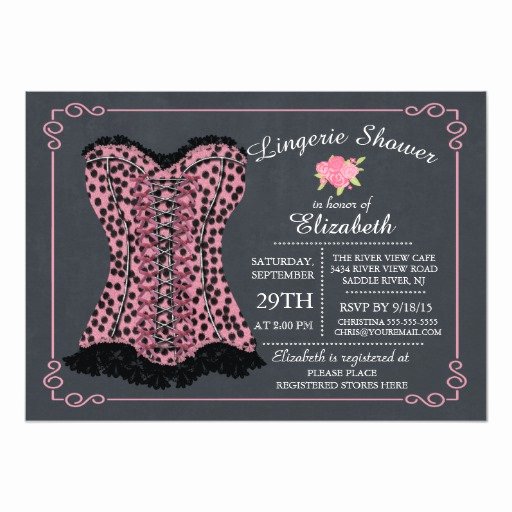 Chalkboard Bridal Shower Invitations Best Of Chalkboard Lingerie Bridal Shower Invitation