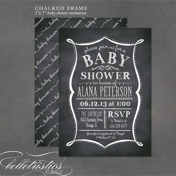 Chalkboard Invitation Template Free Inspirational Printable Baby Shower Invitation Chalkboard Invitation Diy Print at Home Invite Template Via