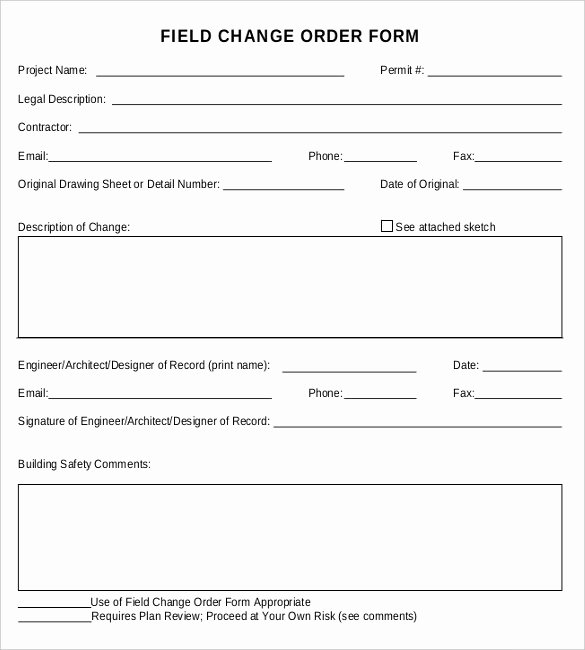 Change order form Excel Best Of What is A Change order — Cummins Architecture