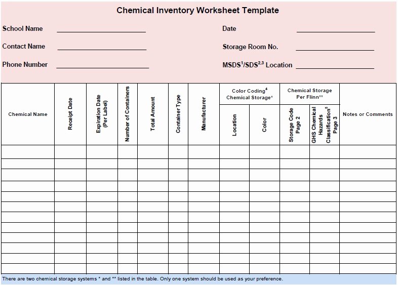 Chemical Inventory List Template Inspirational 13 Free Sample Chemical Inventory List Templates
