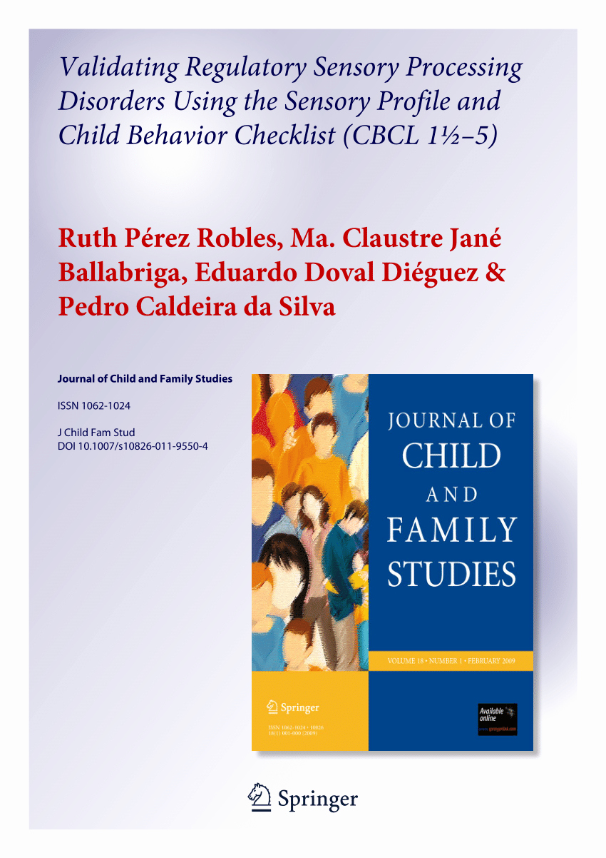 Child Behavior Checklist Pdf Luxury Pdf Validating Regulatory Sensory Processing Disorders Using the Sensory Profile and Child