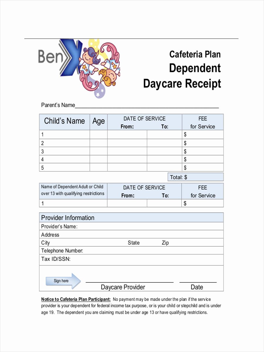 Child Care Payment Receipt Awesome Free 9 Daycare Receipt Examples &amp; Samples In Pdf Doc Google Docs Google Sheets