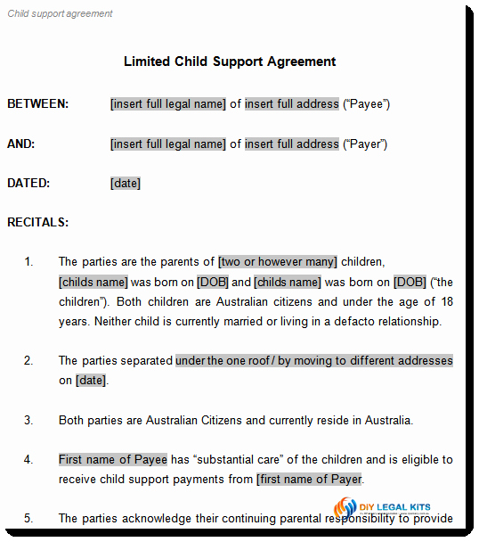 Child Support Agreement Sample Lovely Child Support and Parenting Plan Agreement Template