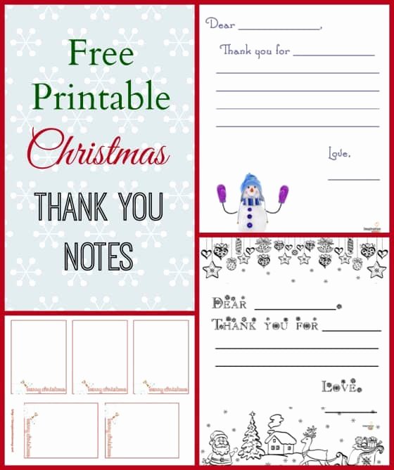 Christmas Thank You Notes Lovely 3 Free Printable Christmas Thank You Notes for Kids