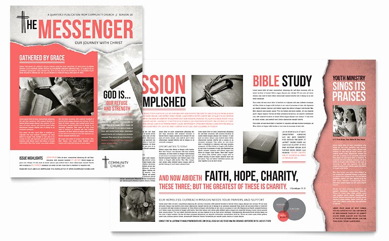 Church Bulletin Templates Microsoft Publisher Beautiful Bible Church Newsletter Template Word &amp; Publisher