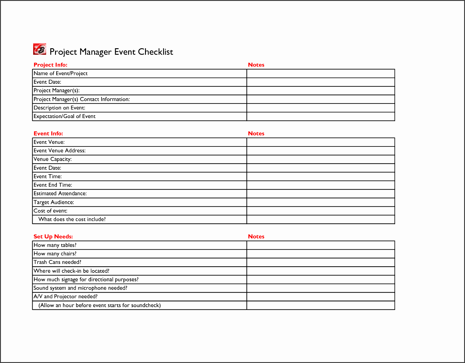 free church event planning checklist template to