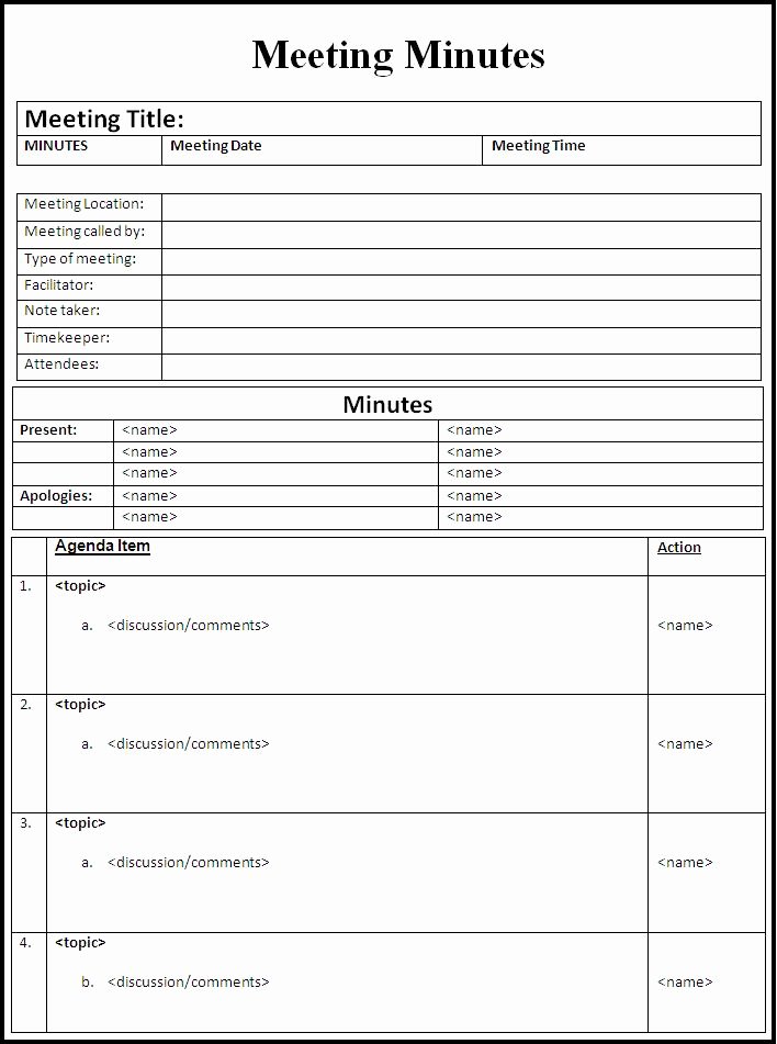 Church Meeting Minutes Template Luxury Minutes Meeting Template