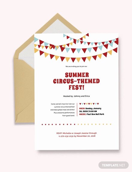 circus invitation template
