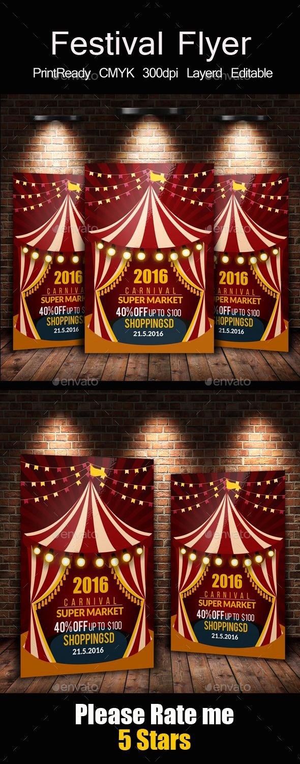Circus Poster Template Free Download Beautiful Circus &amp; Carnival Psd Flyer Template