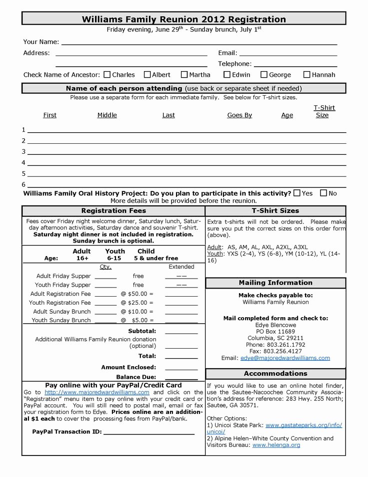 Class Registration form Template Lovely 62 Best Images About Reunion Registration On Pinterest