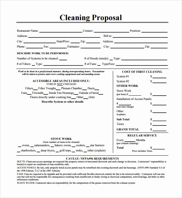 Cleaning Proposal Template Pdf Fresh 16 Cleaning Proposal Templates Pdf Word