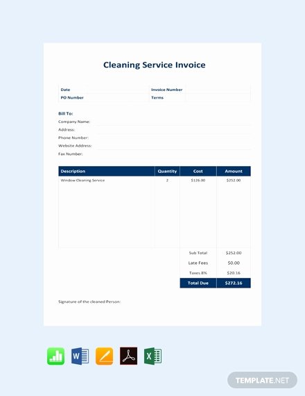 Cleaning Service Invoice Template Best Of Free Business Service Invoice Template Download 147 Invoices In Word Excel Apple Pages