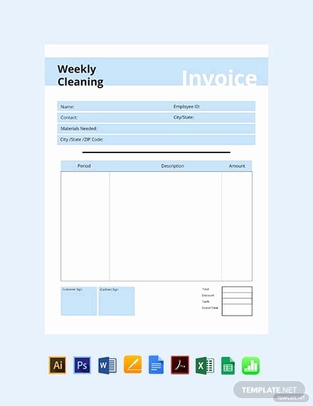 Cleaning Service Invoice Template Lovely 8 Cleaning Service Invoice Templates Google Docs Ms Word Shop Pages Google Sheets