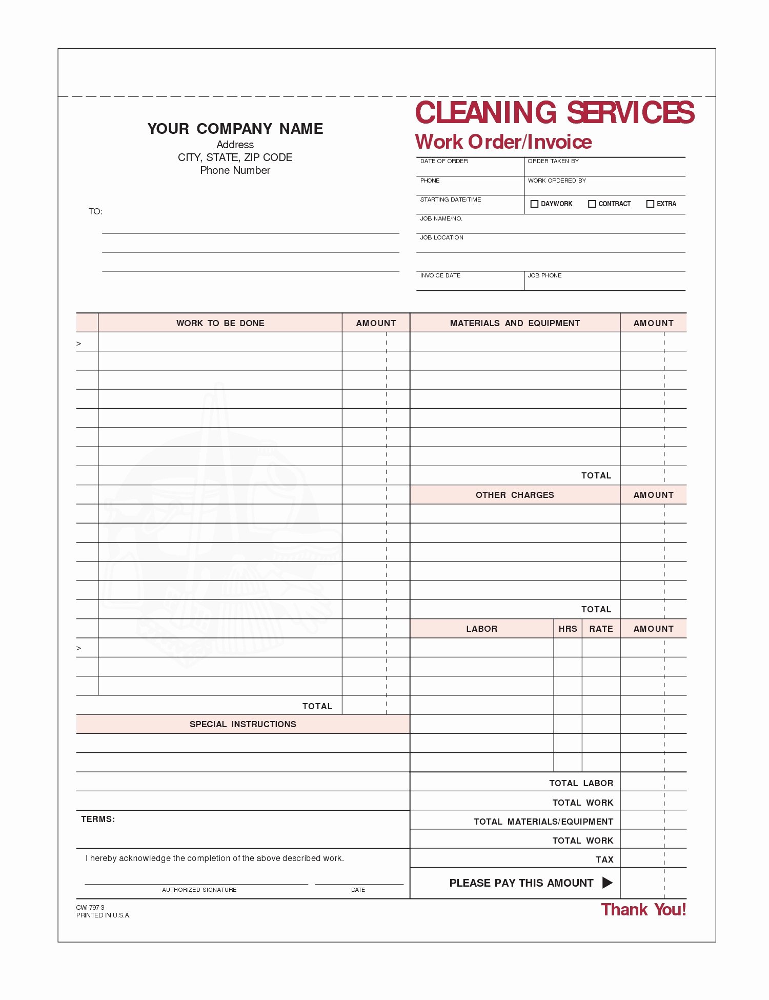 Cleaning Service Invoice Template Luxury Cleaning Service Invoice Invoice Template Ideas