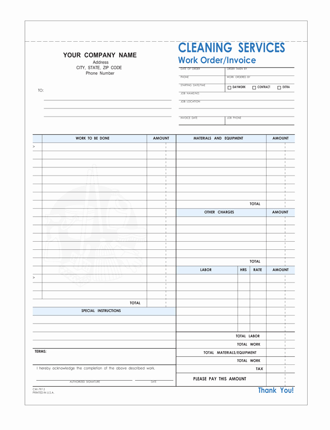 Cleaning Services Invoice Template Luxury Free Printable Cleaning Service Invoice Templates 10 Different formats