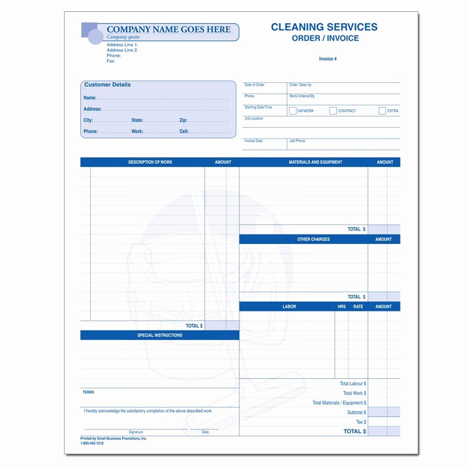 Cleaning Services Invoice Template New Cleaning Service Invoice