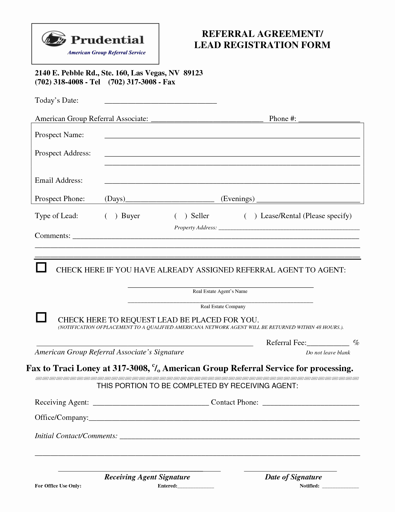 Client Referral form Template New Real Estate Agent Referral Agreement