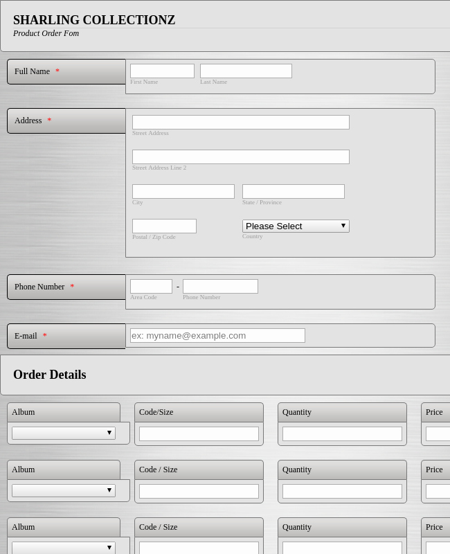 Clothing order forms Templates Elegant Clothing order form Template