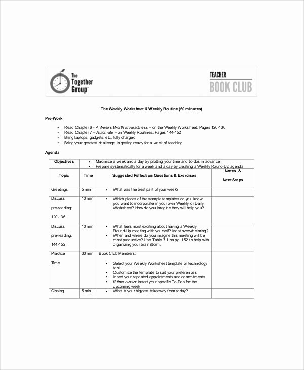 Club Meeting Minutes Template Fresh Club Meeting Agenda Template 7 Free Word Pdf Documents Download