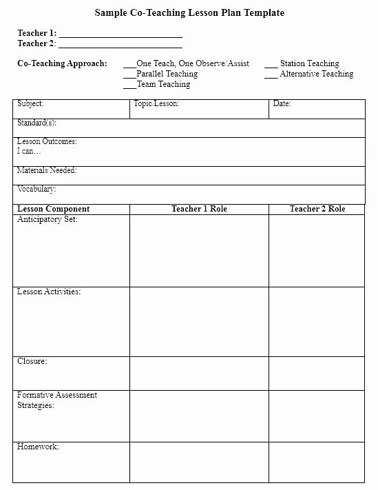 Co Teaching Lesson Plan Template Best Of Co Teaching Udl Lesson Plan Template1 Udl Template – Co Teaching Lesson Plan