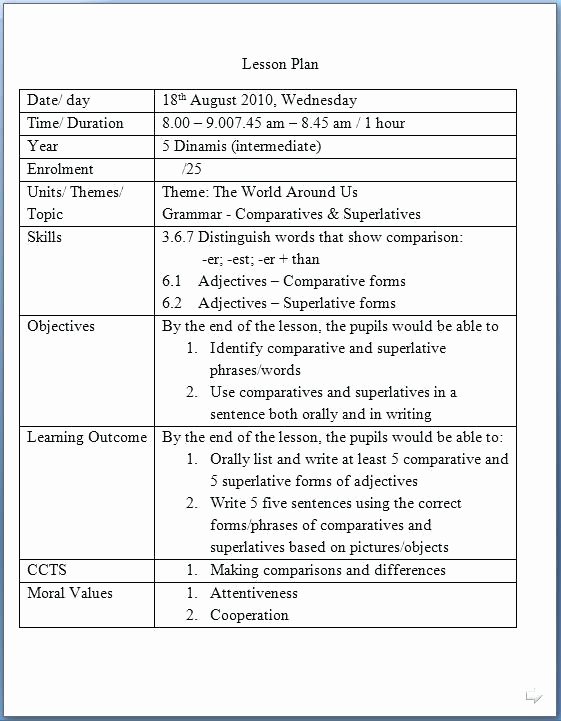 Co Teaching Lesson Plan Template Lovely Co Teaching Lesson Plan Template Pdf