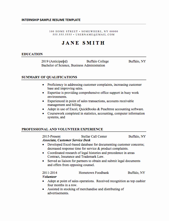 College Freshman Resume Template New 25 Basic Resumes Examples for Internships College Students and New Graduates